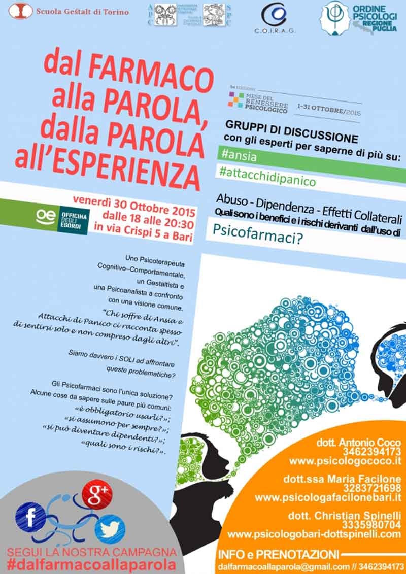 Dal Farmaco alla Parola, dalla Parola all'Esperienza